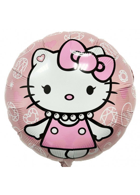 Воздушный шар с рисунком 45 см  Hello kitty