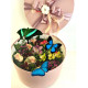 Коробка с бабочками и цветами