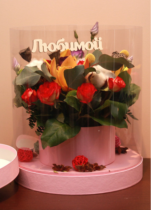 Панорамная коробка ХИТ с цветами