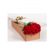 19 красных роз в коробке