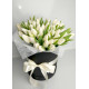 Белые тюльпаны в коробке  ХИТ!