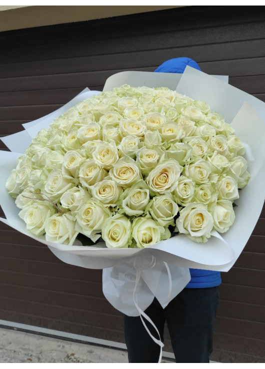 101 белая роза "Классика"