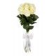Белые розы букет "Снежок"