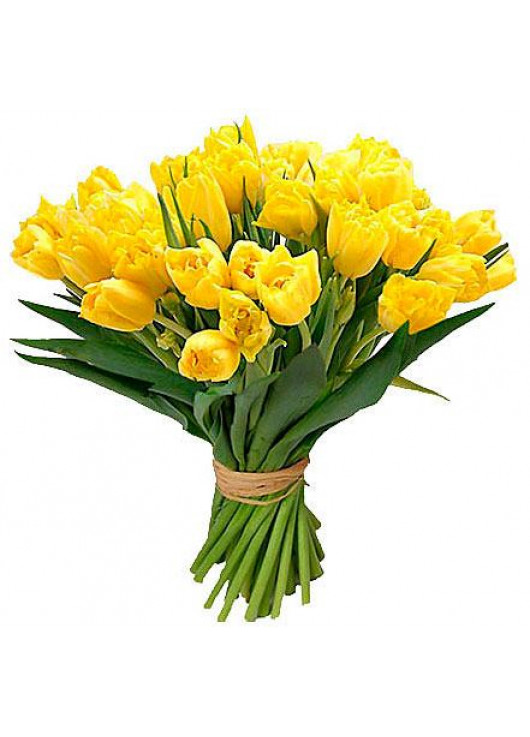 Букет желтых тюльпанов