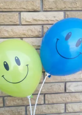 Шарик гелиевый белый Smile 30 см.