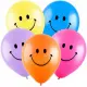 Шарик гелиевый белый Smile 30 см.