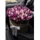 Букет из 201 нежных тюльпанов в плетёной корзине люкс