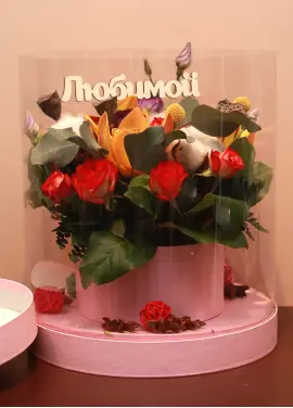 Панорамная коробка ХИТ с цветами
