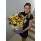 Цветочны Микс в шляпной коробке Днепр Цветочны Микс в шляпной коробке Днепр