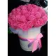 Розовые розы в коробке Розовые розы в коробке