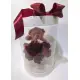 Панорамная коробка с мишкой и розами Панорамная коробка с мишкой и розами