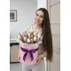 25 нежных тюльпанов в коробке (импорт, Голландия)