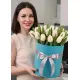 25 белых тюльпанов в коробке (импорт, Голландия)