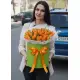 51 оранжевых тюльпанов в коробке (импорт, Голландия)
