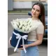 51 белых тюльпанов в коробке (импорт, Голландия)
