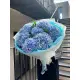 Букет из 7 голубых гортензий