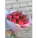 Букет из 9 ярких пионов