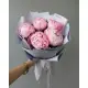 Букет из 5 розовых пионов