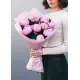 Букет из 9 розовых пионов