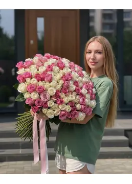 101 нежная роза