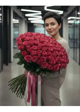 101 метровая розовая роза
