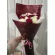 Букет из 25 роз красно-белый микс