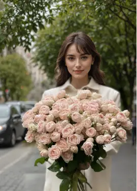 Кремовая кустовая роза Summer rose Днепр
