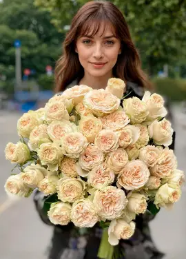 Кремовая кустовая роза Summer rose Днепр