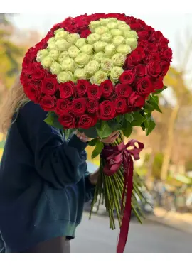 Сердце импортная роза