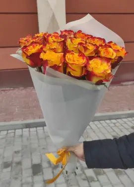 Тигровая пионовидная роза ЭКСКЛЮЗИВ