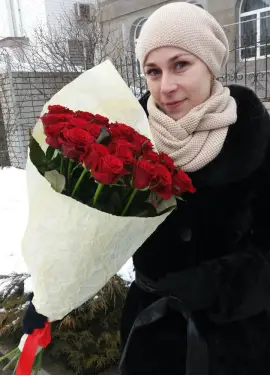 Букет из 15 красных роз «Престиж»