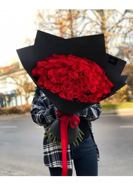 Красные розы поштучно