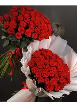 Красные розы поштучно