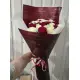 Букет красных и белых роз  "Виктория"