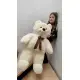 Белый метровый мишка
