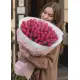 Букет из 101 малиновых тюльпанов (импорт, Голландия)