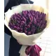 Букет из 101 фиолетовых тюльпанов (импорт, Голландия)