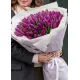Букет из 101 фиолетовых тюльпанов (импорт, Голландия)
