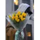 Букет из 15 желтых тюльпанов (импорт, Голландия)