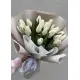 Букет из 19 белых тюльпанов (импорт, Голландия)