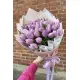 Букет из 21 сиреневых тюльпанов (импорт, Голландия)