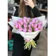 Букет из 25 сиреневых тюльпанов (импорт, Голландия)