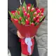 Букет из 35 красных тюльпанов (импорт, Голландия)