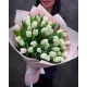 Букет из 45 белых тюльпанов (импорт, Голландия)