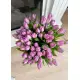 Букет из 51 фиолетовых тюльпанов (импорт, Голландия)
