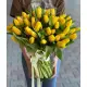 Букет из 75 желтых тюльпанов (импорт, Голландия)