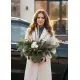 Новогодняя коробка с цветами и елками