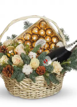 Новогодняя корзинка с Мартини