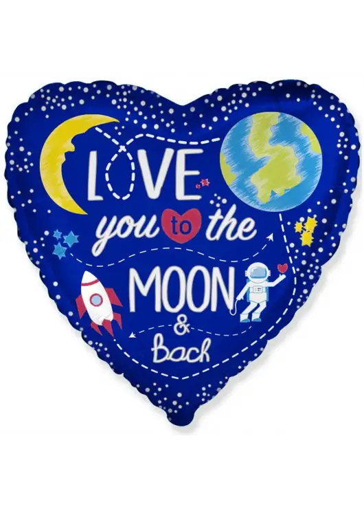 Фольгированный шар "Love you to the moon" 46см. Фольгированный шар "Love you to the moon" 46см.