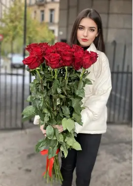 Голландские метровые розы  25 шт.